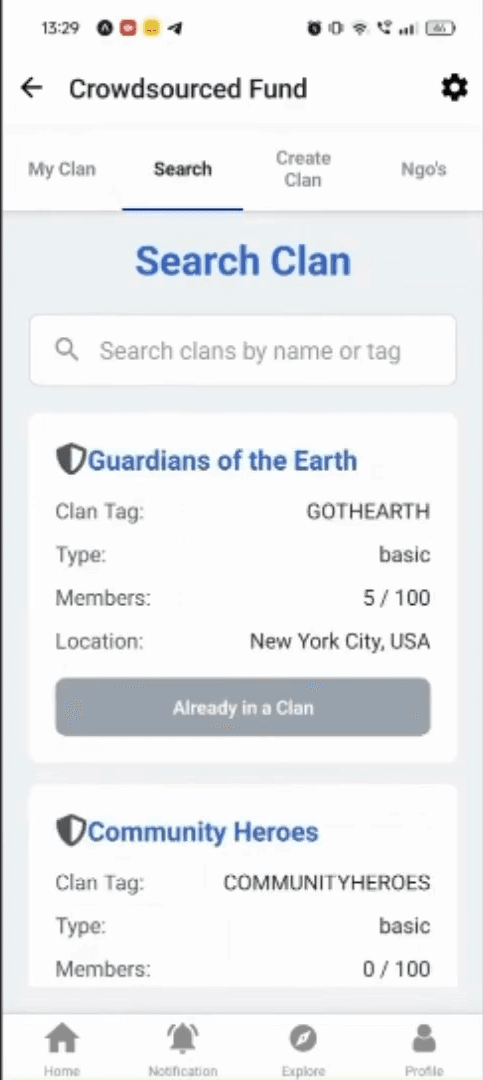 Search & Discover Clans
