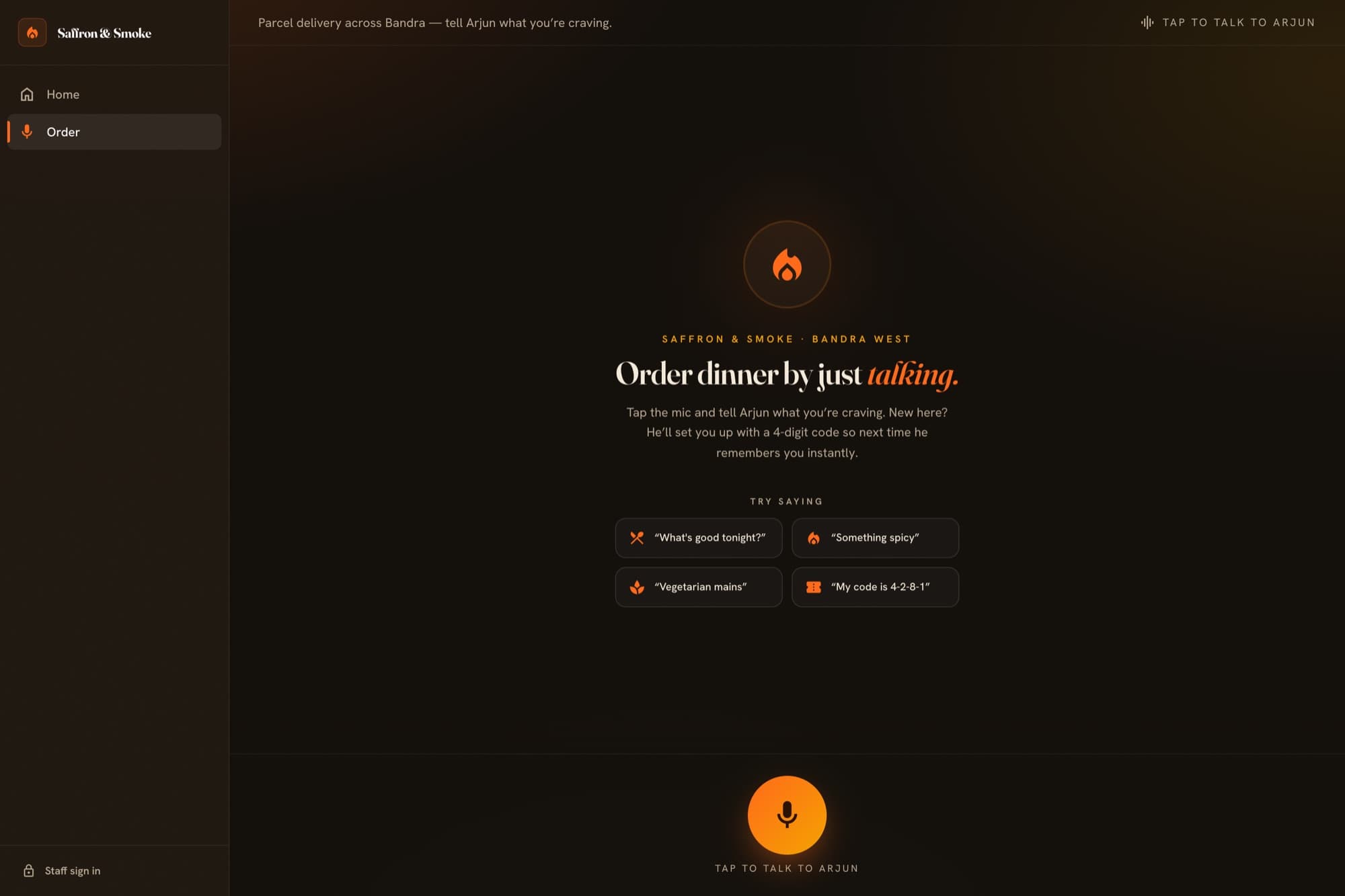 Voice Ordering
